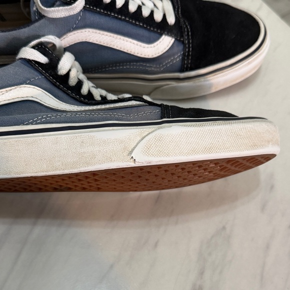 Vans Old Skool Womens 9.5/Mens 8 Blue Black Skate Shoes Low Top Canvas Sneakers - Picture 7 of 7